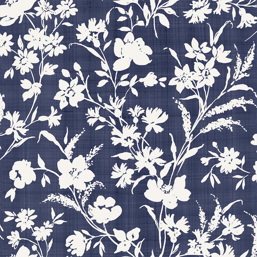 Rye Midnight Outdoor Fabric by Laura Ashley